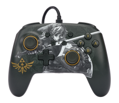 PowerA Enhanced Battle-Ready Link Wired Controller for Nintendo Switch Juodas (Black)