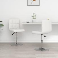 komplektas valgomojo baltas - Valgomojo kėdžių komplektas vidaXL, baltos (White), 2 vnt. - 1 nuotrauka