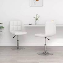 komplektas valgomojo baltas - Valgomojo kėdžių komplektas vidaXL, baltos (White), 2 vnt. - 2 nuotrauka