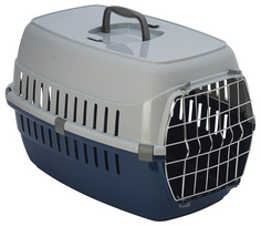 Plaček Dog Fantasy Gyvūnų transportavimo dėžė 58 cm x 35 cm x 37 cm Mėlynas/Pilkas (Blue/Grey)