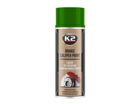 dazai juodi automobilio - Stabdžių apkabos dažai K2 Caliper, žalia (Green), 400 ml - 1 nuotrauka
