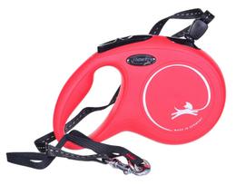 flexi pavadelis 8m m - FLEXI New Classic M automatinis pavadėlis, raudonas (Red), 8 m - 1 nuotrauka
