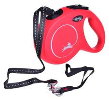 flexi pavadelis 8m m - FLEXI New Classic M automatinis pavadėlis, raudonas (Red), 8 m - 4 nuotrauka
