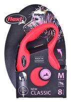 flexi pavadelis 8m m - FLEXI New Classic M automatinis pavadėlis, raudonas (Red), 8 m - 6 nuotrauka
