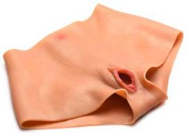 XR Brands Pussy Panties - Silikoninės vaginos ir užpakalinės kelnaitės M