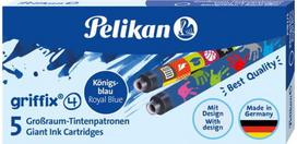 Kapsulės Pelikan Griffix GTP/5, mėlyna (Blue), 5 vnt.