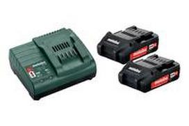 Metabo 685161000, 18 V, 2 x 2.0 Ah, Li-ion + SC 30, Įkroviklis
