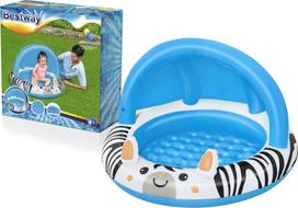 vaikiskas baseinas - Bestway 52559 Pripučiamas baseinas Zebra, mėlynas/baltas/juodas, 97 x 66 cm, 26 l - 2 nuotrauka
