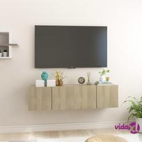 vidaXL Pakabinamos televizoriaus spintelės, 2vnt., ąžuolo (Oak)
