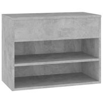 vidaXL Batų suoliukas, betono pilkas (Gray), 60 cm x 30 cm x 45 cm