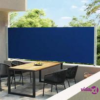 vidaXL Ištraukiama šoninė kiemo markizė, mėlyna (Blue), 600x160 cm