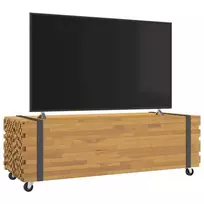 kavos staliukai medzio - vidaXL Kavos staliukas Tiko (Teak), 110 cm x 45 cm x 35 cm - 2 nuotrauka