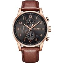 laikrodziai vyrams hugo - Hugo Boss 1513496 Navigator Rudas odinis (Brown Leather) - 2 nuotrauka