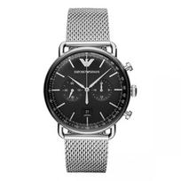 aviator laikrodis - Emporio Armani AR11104 Aviator Sidabrinis (Silver) - 2 nuotrauka