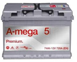 a mega akumuliatoriai - A-mega Premium 75Ah 12V 720A EN - 1 nuotrauka