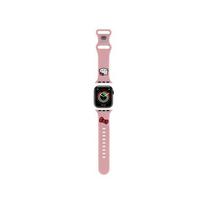 silikonine laikrodzio apyranke - Hello Kitty Strap HKAWLSCHBLP Apple Watch 42/44/45/49mm Rožinis (Pink) - 1 nuotrauka