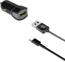 Celly Turbo USB Car Charger   USB Type-C Cable Black
