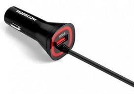 Modecom Royal USB Type-C Car Charger With USB Port Black