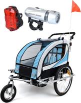 Funfit dviračio priekaba vaikams su amortizatoriumi, mėlyna (Blue)