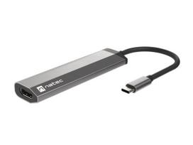 type 2 kabels - NATEC Fowler Slim Vielinis USB 3.2 Gen 1 (3.1 Gen 1) Type-C Juoda, Chromas - 4 nuotrauka