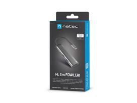 type 2 kabels - NATEC Fowler Slim Vielinis USB 3.2 Gen 1 (3.1 Gen 1) Type-C Juoda, Chromas - 6 nuotrauka