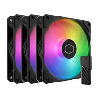 cooler master sickleflow 120 argb - Cooler Master SickleFlow Edge 120 ARGB 3-pack Juodas (Black) - 1 nuotrauka
