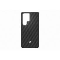 samsung s25 aramid - Samsung "Enzo Aramid Case for Galaxy S25 Ultra" Juodas Sidabras (Black Silver) - 1 nuotrauka