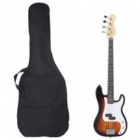 Elektrinė bosinė gitara pradedantiesiems, ruda/balta (Brown/White) 4/4 46"