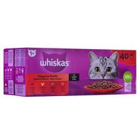 Šlapias kačių maistas Whiskas Classic Meals Mix, jautiena/vištiena/ėriena/paukštiena, 3.4 kg (40x85 g)
