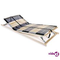 vidaXL Grotelės lovai su 42 lentjuostėmis, 7 zonos, 90x200cm