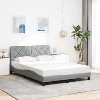 lova remas 140x200 - vidaXL Lovos rėmas be čiužinio, šviesiai pilkas (Light Grey), 140x200 cm, audinys - 1 nuotrauka