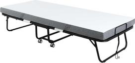 sulankstoma lova su ratukais - HOMCOM Sulankstoma lova su ratukais, 200x75 cm, balta/juoda (White/Black) - 1 nuotrauka
