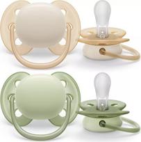 avent ultra soft - Philips Avent Ultra Soft, 0-6 mėn., Rudas/Žalias (Brown/Green), 2 vnt. - 1 nuotrauka