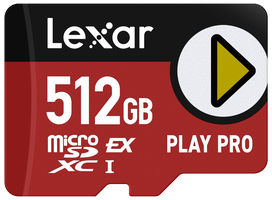 Lexar 512GB microSDXC UHS-I/PLAY + SD Adapter
