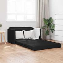 vidaXL 2-in-1 sofa-lova Juoda (Black) 124 x 71 x 78 cm, dirbtinė oda