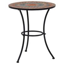 Lauko stalas vidaXL Mozaikinis Bistro, oranžinis/pilkas, 60 cm