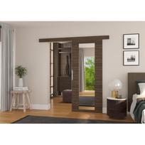 205 durys - Stumdomos durys ADRK Furniture Brit 86, rudos (Brown) - 2 nuotrauka