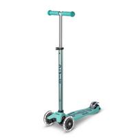 globber - GLOBBER Maxi Micro Deluxe LED ECO Paspirtukas, mėtinis (Mint) - 1 nuotrauka