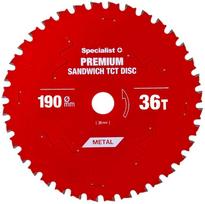 sandwich pjovimo diskai - Pjovimo diskas SPECIALIST+ Sandwich 190x36x30 mm; Z36; 12° - 2 nuotrauka