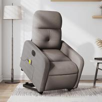 vidaXL Elektrinis masažinis krėslas, taupe (Taupe)