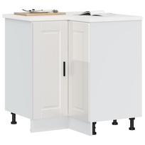 Porto Kitchen Corner Cabinet, White Gloss (Balta)