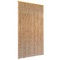 vidaXL Durų užuolaida nuo vabzdžių, bambukas, Ruda (Brown) 100x220 cm