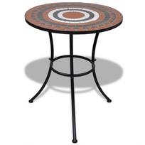 Lauko stalas vidaXL Bistro, terakota/balta (Terracotta/White), 60 cm