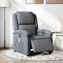 vidaXL Elektrinis masažinis krėslas, tamsiai pilkas (Dark Grey)