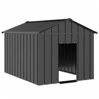voljerai voljeras pigu lt - vidaXL Šunų namelis su stogu, cinkuoto plieno, 113 x 153 x 101 cm, Antracito (Anthracite) - 2 nuotrauka