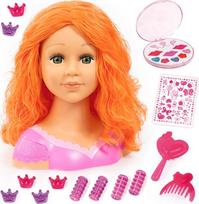 lele charlene - Bayer Styling Head Charlene Super Model + kosmetika, 27 cm - 2 nuotrauka