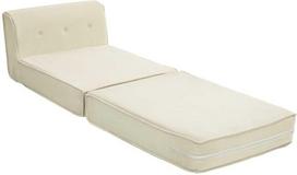 HOMCOM Grindų sofa "2-in-1", balta (White)