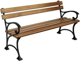 Lauko suolas Rojaplast Amber 243/1, rudas/juodas (Brown/Black)