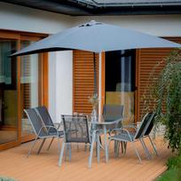 lauko baldai su skeciu - Lauko baldų komplektas Patio Evora, pilkas (Grey) - 1 nuotrauka