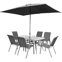 lauko baldai su skeciu - Lauko baldų komplektas Patio Evora, pilkas (Grey) - 2 nuotrauka